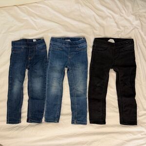 H&M Kids Denim Jegging Jeans in Black, Dark Blue & Medium Blue Size 2T
